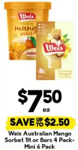 Drakes Weis Australian Mango Sorbet offer