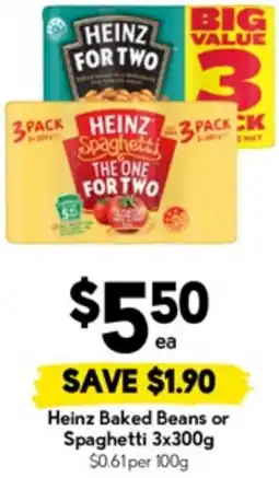 Drakes Heinz Baked Beans or Spaghetti offer