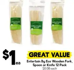 Drakes Entertain By Eco Wooden Fork, Spoon or Knife offer