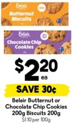 Drakes Belair Butternut or Chocolate Chip Cookies Biscuits offer
