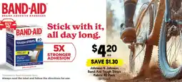Drakes Johnson & Johnson. Band Aid Tough Strips Fabric offer