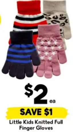 Drakes Little Kids Knitted Full Finger Gloves offer