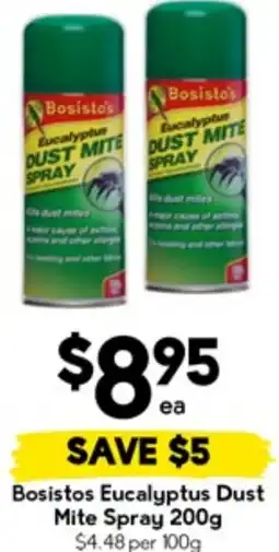 Drakes Bosistos Eucalyptus Dust Mite Spray offer