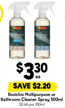 Drakes Bosistos Multipurpose or Bathroom Cleaner Spray offer