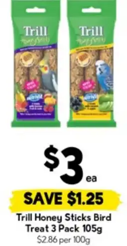 Drakes Trill Honey Sticks Bird Treat offer