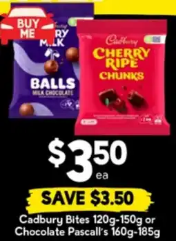 Drakes Cadbury Bites or Chocolate Pascall's offer