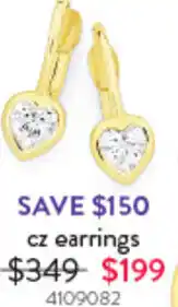 Goldmark cz earrings offer
