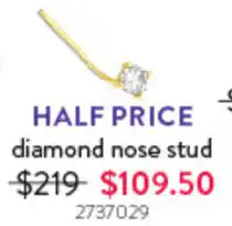 Goldmark diamond nose stud offer