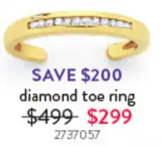 Goldmark diamond toe ring offer