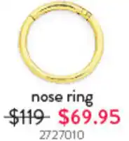 Goldmark nose ring offer