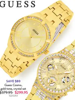 Goldmark Guess Cosmo, gold tone, crystal set offer