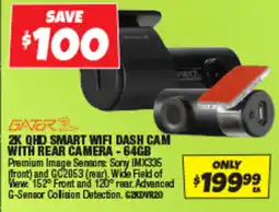 Autobarn 2k qhd smart wifi dash cam with rear camera-64gb offer