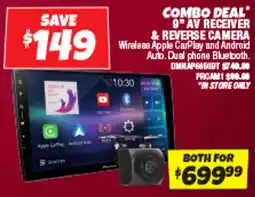Autobarn Combo deal 9" av receiver & reverse camera offer