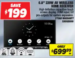 Autobarn 6.9" 220w av wireless hdmi receiver offer