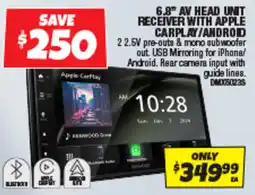 Autobarn 6.8" av head unit receiver with apple carplay/android offer