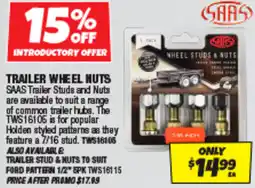 Autobarn Trailer stud & nuts offer
