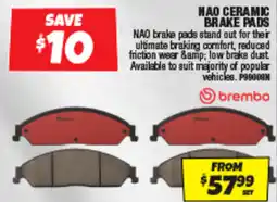Autobarn Nao ceramic brake pads offer