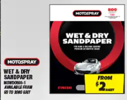 Autobarn Wet & dry sandpaper offer