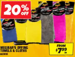 Autobarn Meguiar's drying towels & cloths offer