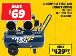 Autobarn 2.75hp oil free air compressor offer