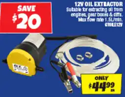 Autobarn 12v oil extractor offer