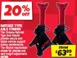 Autobarn Ratchet type axle stands offer