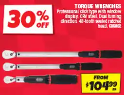 Autobarn Torque wrenches offer