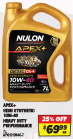 Autobarn Apex+ semi synthetic 10w-40 heavy duty performance offer