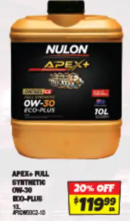Autobarn Apex+ full synthetic ow-30 boo-plus offer