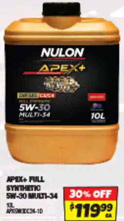 Autobarn Apex+ full synthetic 5w-30 multi-34 offer