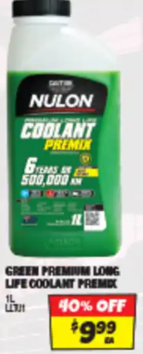 Autobarn Green premium long life coolant premix offer