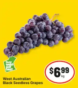 IGA West Australian Black Seedless Grapes offer