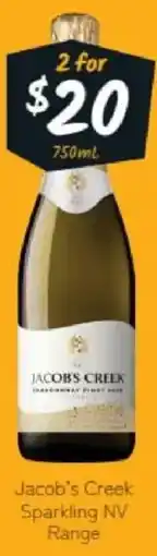 Cellarbrations Jacobs creek sparkling nv range offer