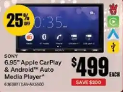SuperCheap Auto Sony 6.95 apple carplay & android auto media player offer