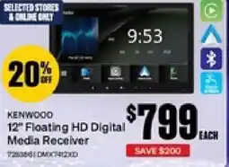 SuperCheap Auto Kenwood 12 floating hd digital media receiver offer