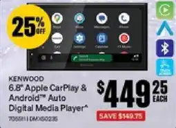 SuperCheap Auto Kenwood 6.8 apple carplay & android auto digital media player offer