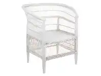 La Palma Rattan Armchair, White