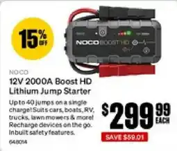 SuperCheap Auto 12V 2000A Boost HD Lithium Jump Starter offer
