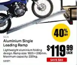 SuperCheap Auto Aluminium Single Loading Ramp offer