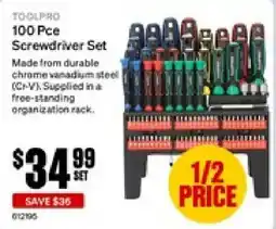 SuperCheap Auto 100 Pce Screwdriver Set offer