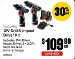 SuperCheap Auto 12V Drill & Impact Driver Kit offer