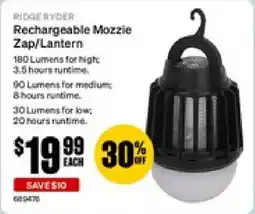 SuperCheap Auto Rechargeable Mozzie Zap Lantern offer