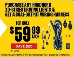 SuperCheap Auto Purchase any hardkorr xd series driving lights & get a dual output wiring harness offer