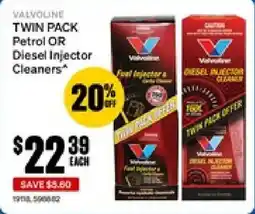 SuperCheap Auto Twin pack petrol or diesel injector cleaners offer