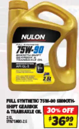 Autobarn Full synthetic 75w-90 smooth- shift gearbox & transaxle oil offer
