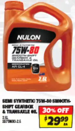 Autobarn Semi synthetic 75w-80 smooth- shift gearbox & transaxle oil offer