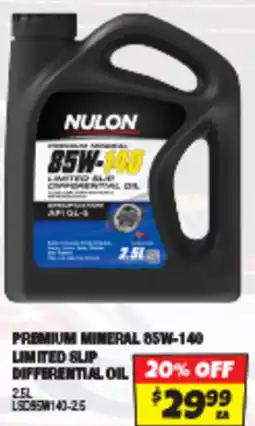 Autobarn Premium mineral 85w-140 limited slip differential oil offer