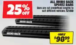 Autobarn All rhino rack sportz bars offer