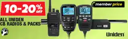 Autobarn All uniden cb radios & packs offer