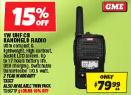 Autobarn 1w uhf cb handheld radio offer